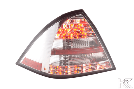 Mercedes W203 Chrome Clear LED Tail Lights (2005-2007) - K2 Industries