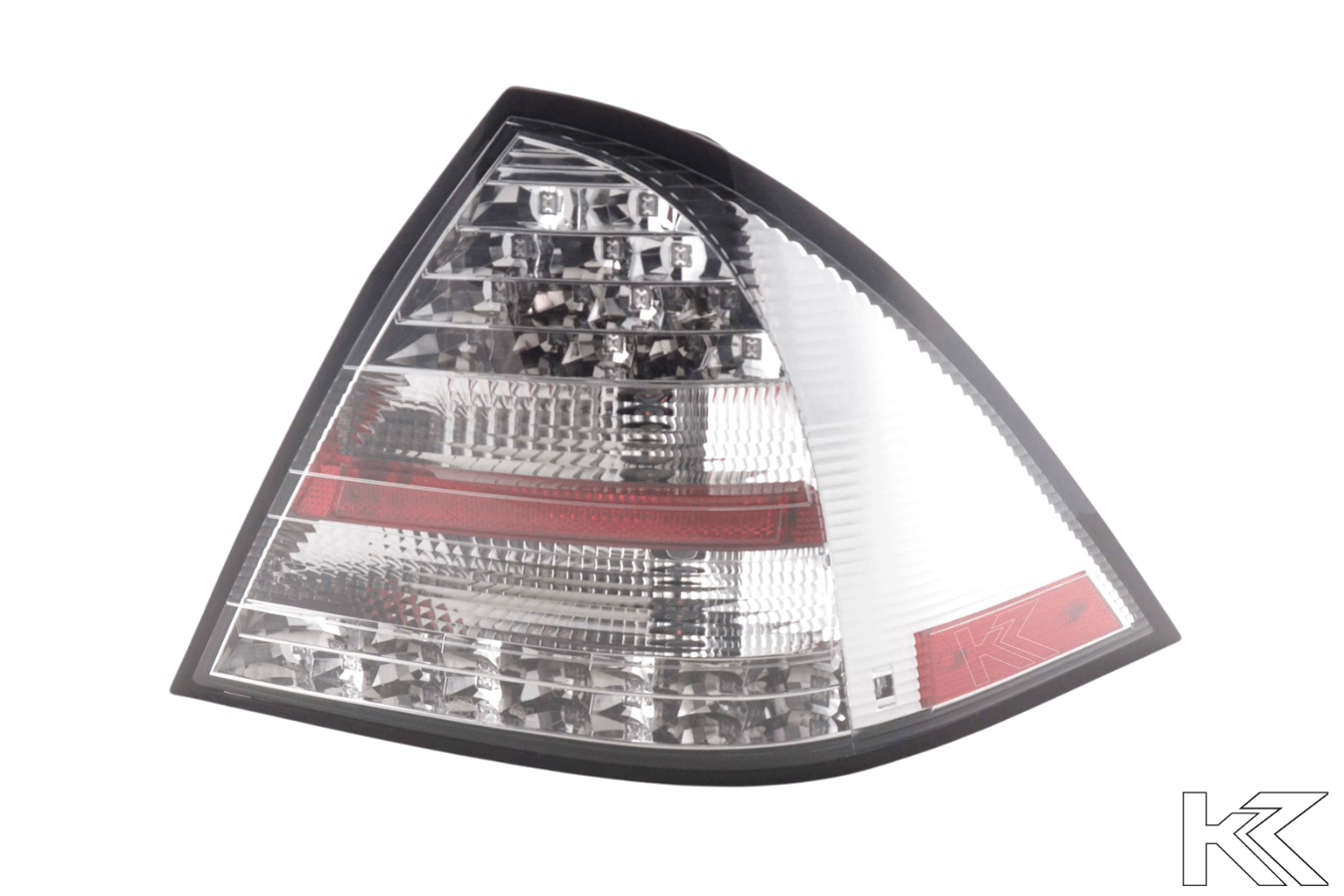 Mercedes W203 Chrome Clear LED Tail Lights (05-07) - K2 Industries