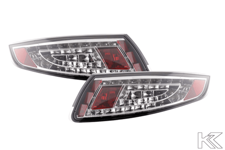 Porsche 911 (997) Chrome/Clear LED Tail Lights (2005-2009) - K2 Industries