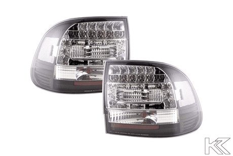 Porsche Cayenne Type (9PA) Black/Clear LED Taillights(2002-2006) - K2 Industries