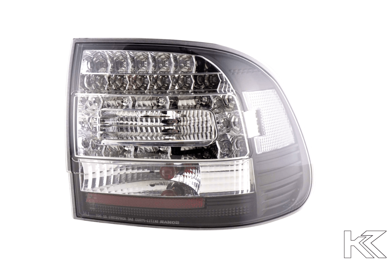 Porsche Cayenne Type (9PA) Black/Clear LED Taillights(2002-2006) - K2 Industries