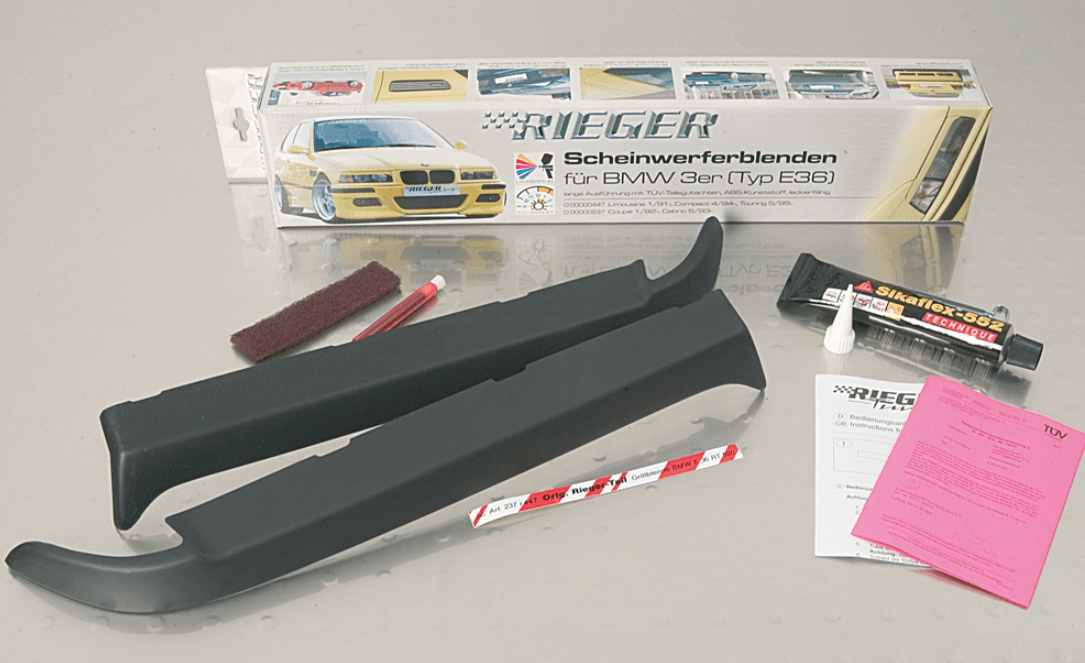 Rieger E36 Headlight Eyebrow- Coupe, Convertible - K2 Industries