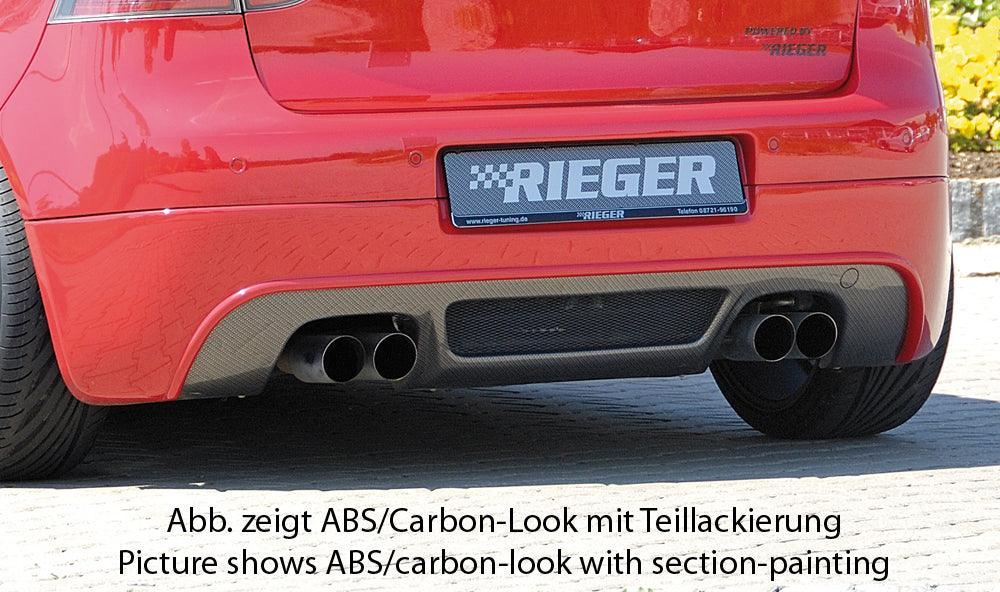 Rieger VW Golf 5 Rear Skirt Extension - Black ABS - K2 Industries