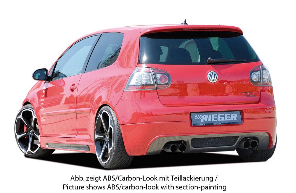 Rieger VW Golf 5 Rear Skirt Extension - Black ABS - K2 Industries