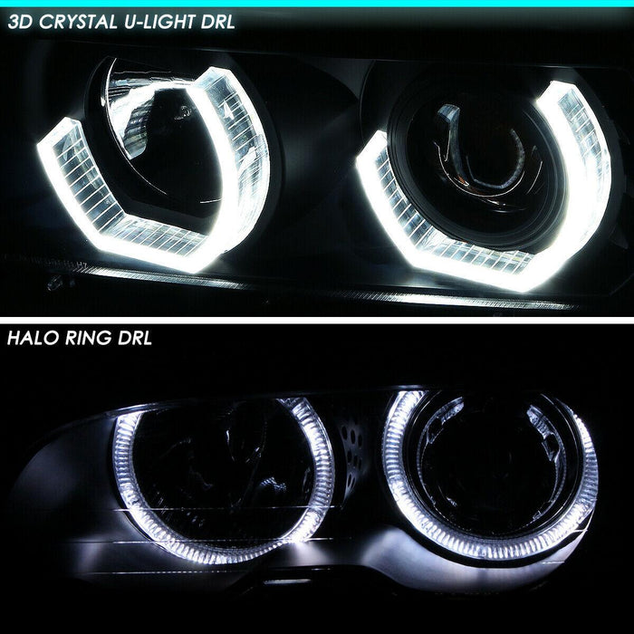 BMW 5-Series E39 Chrome 3D DRL Headlights (96-03) - K2 Industries