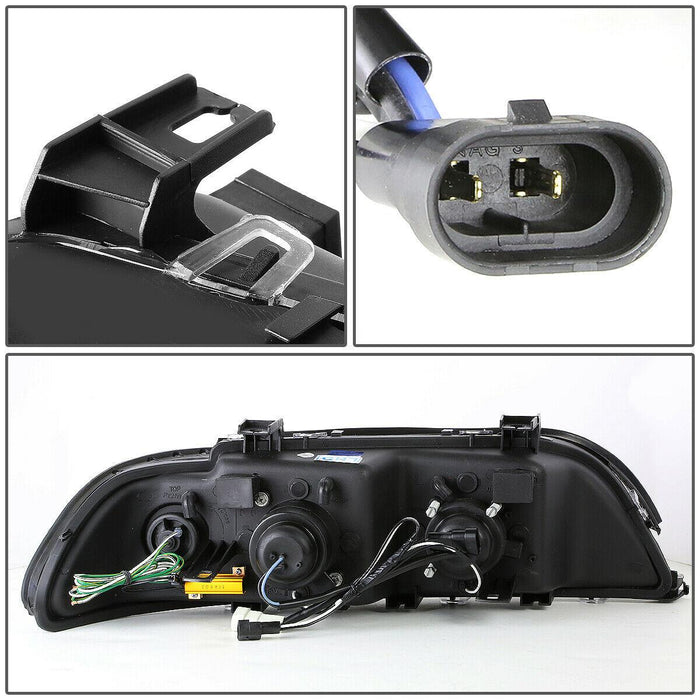 BMW 5-Series E39 Chrome 3D DRL Headlights (96-03) - K2 Industries