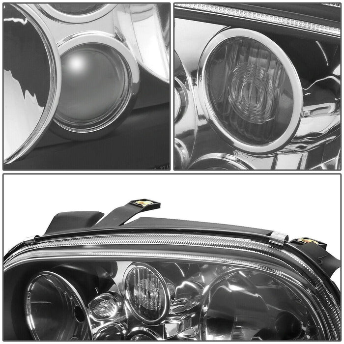 VW Golf Mk4 Black/Chrome OE Style Headlights (99-06) - K2 Industries