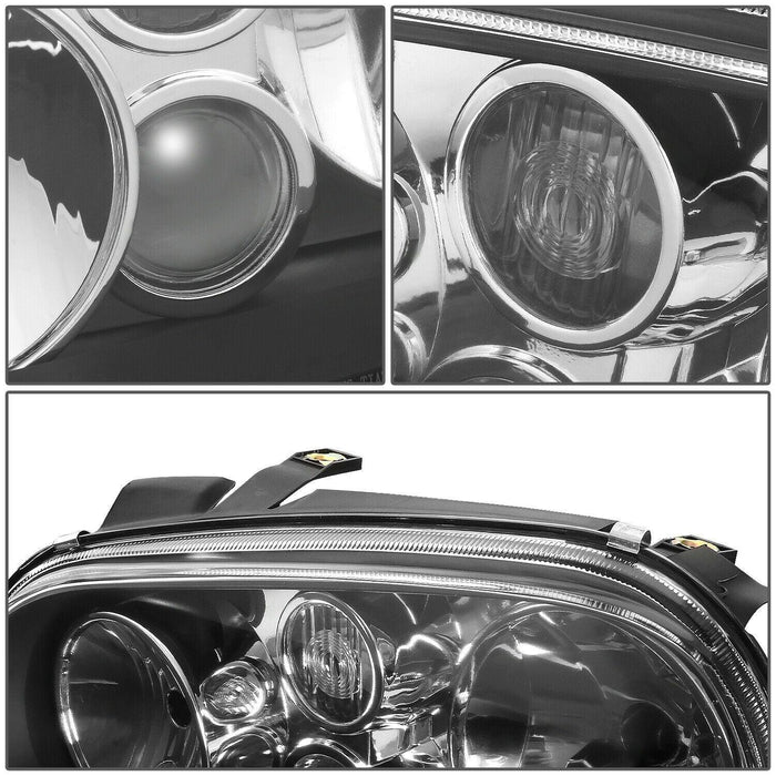 VW Golf Mk4 Black/Chrome OE Style Headlights (99-06) - K2 Industries