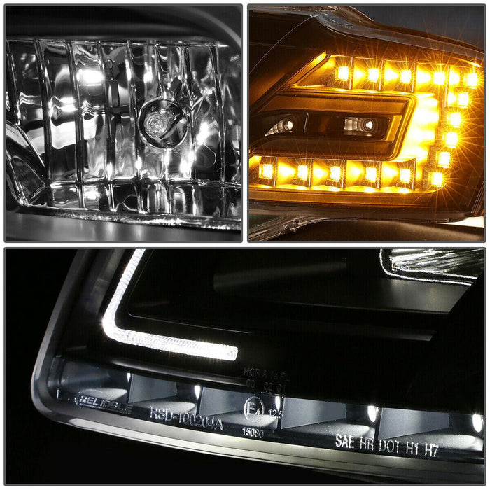 Audi A4 B7 Black DRL LED Headlights (06-08) - K2 Industries