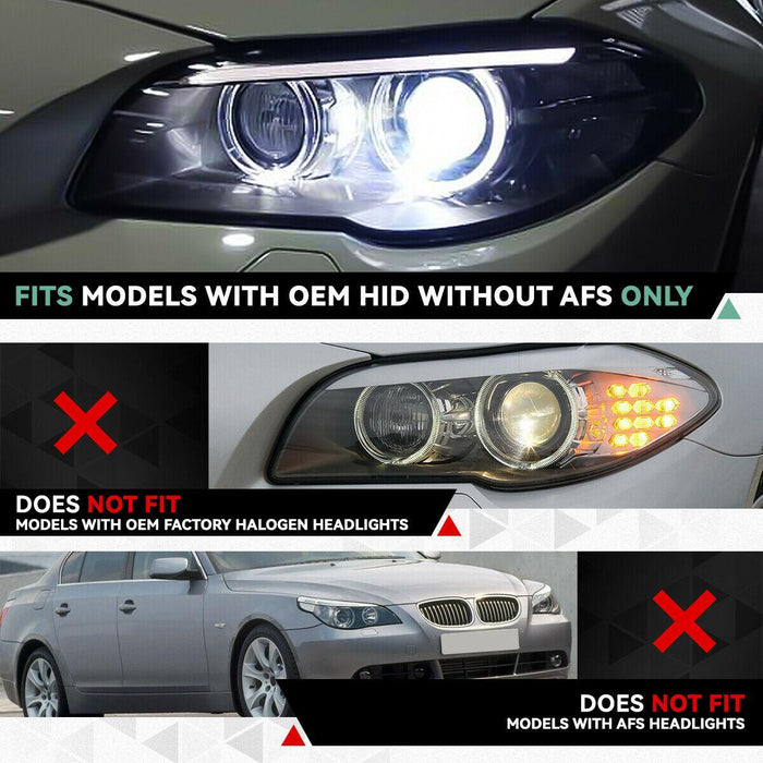 BMW 5-Series E60 Chrome 3D LED Halo Headlights (04-07) -V2 - K2 Industries