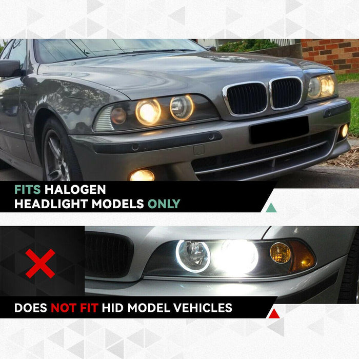 BMW 5-Series E39 Chrome 3D DRL Headlights (96-03) - K2 Industries