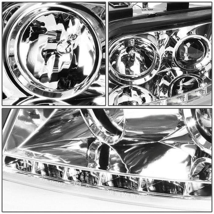 Audi A6 Chrome DRL Headlights (98-01) - K2 Industries