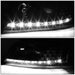 Audi A6 Black DRL Headlights (02-04) - K2 Industries