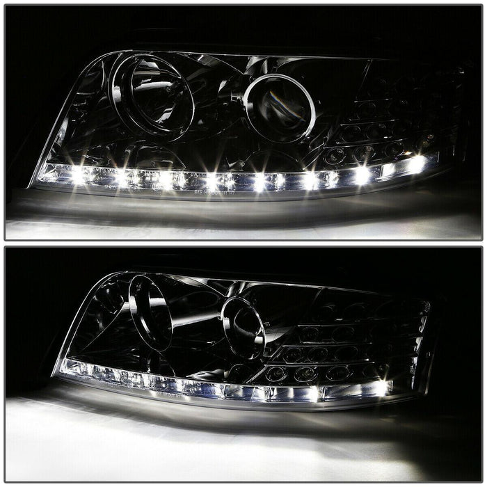 Audi A6 Chrome DRL Headlights (98-01) - K2 Industries