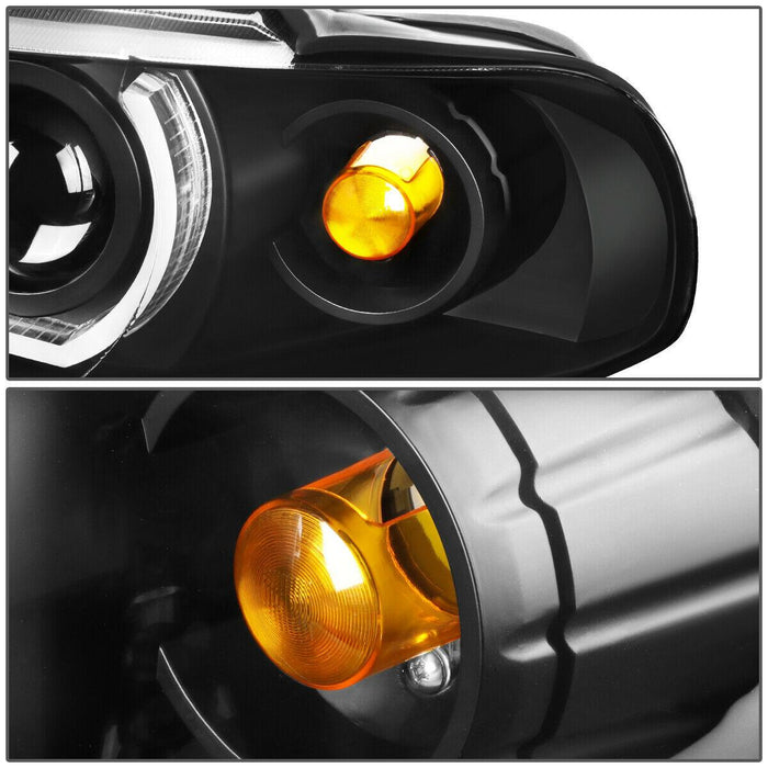Audi A4 B5 Multi-Color Halo - Black DRL Headlights (96-01) - K2 Industries