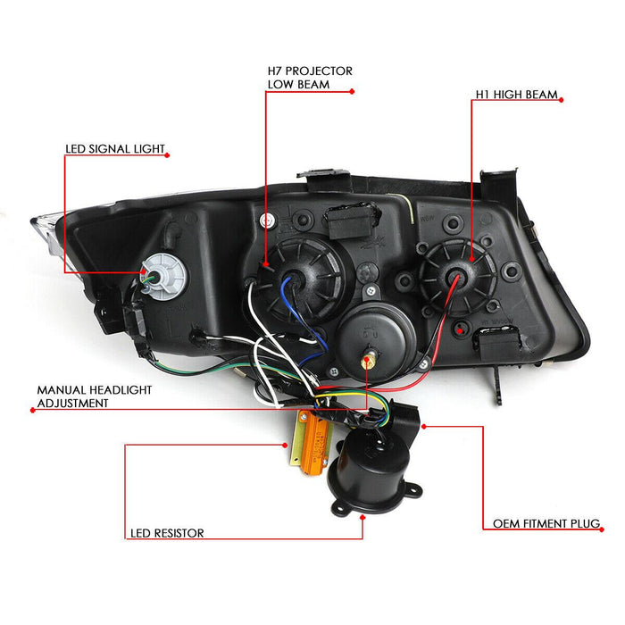 BMW 3-Series E90 Chrome 3D LED Halo Headlights -V2 - K2 Industries