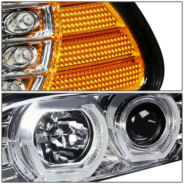 BMW 5-Series E39 Chrome 3D DRL Headlights (96-03) - K2 Industries