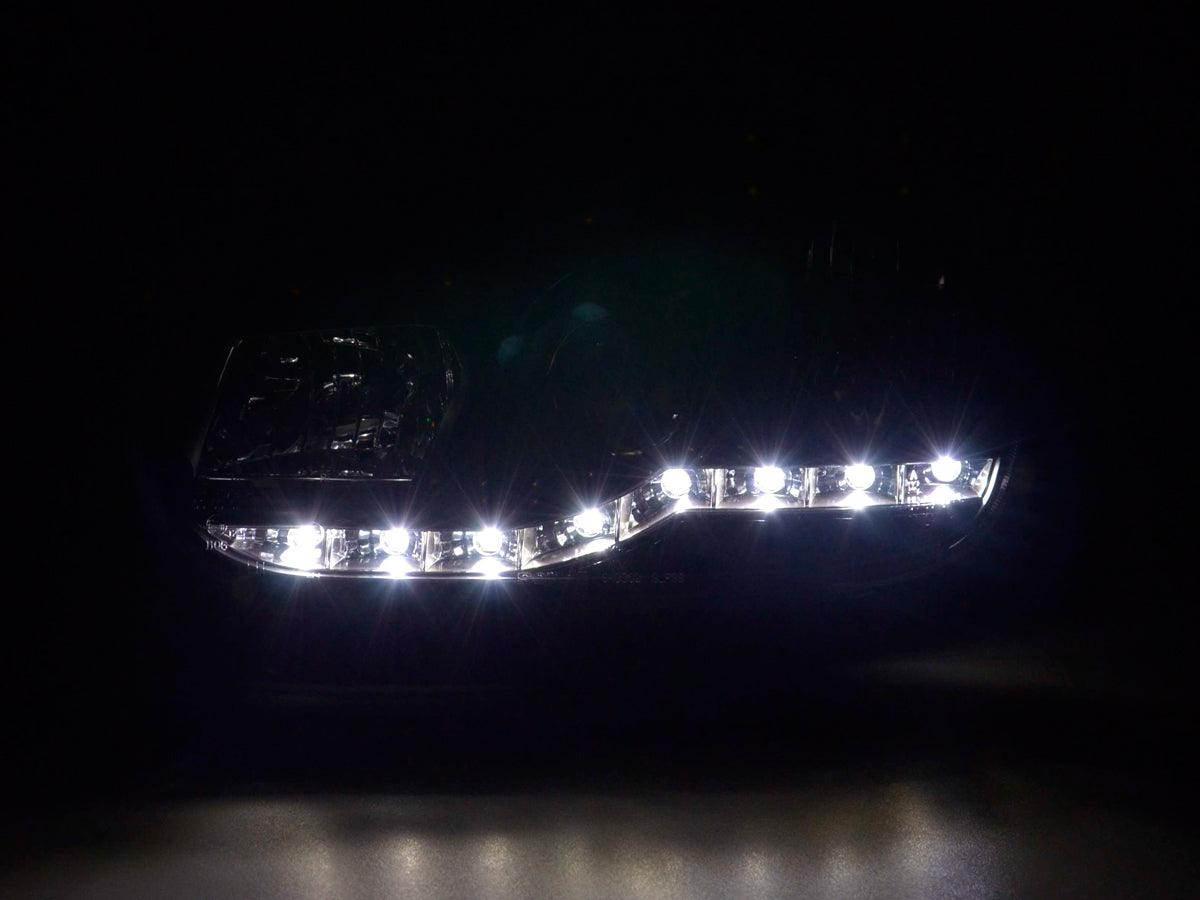 Volkswagen Golf 4 Black LED Headlights with Daytime Running Lights (1998 - 2003) - K2 Industries
