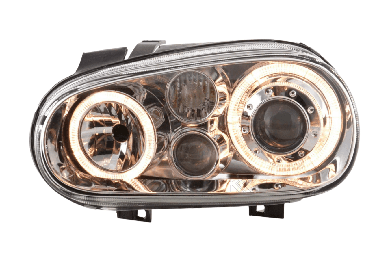 Volkswagen Golf 4 Type 1J Chrome Angel Eyes Headlights (1998-2003) - K2 Industries