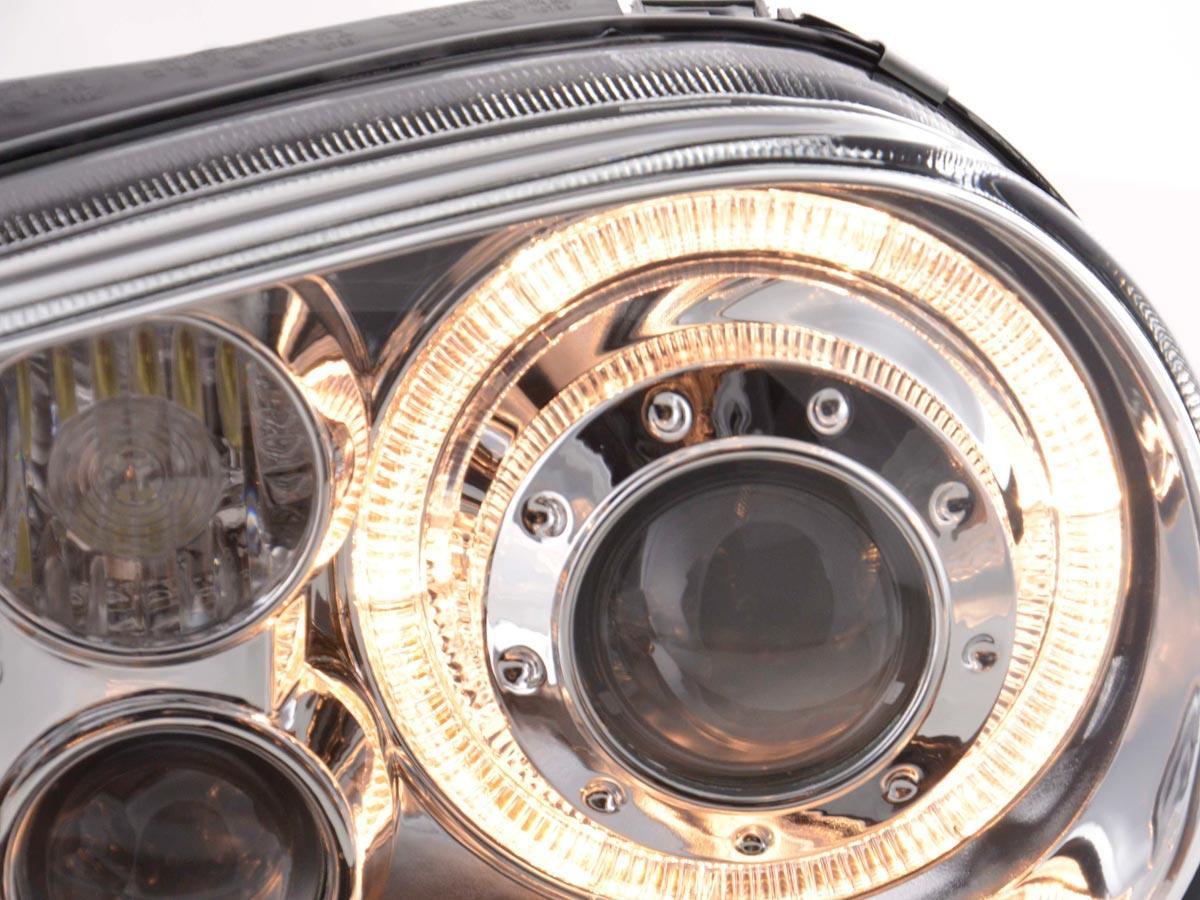 Volkswagen Golf 4 Type 1J Chrome Angel Eyes Headlights (1998-2003) - K2 Industries