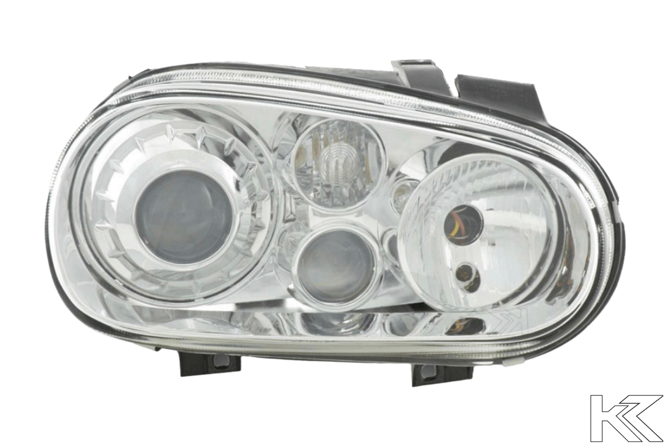 Volkswagen Golf 4 Type 1J Chrome Headlight Set (1998-2003) - K2 Industries