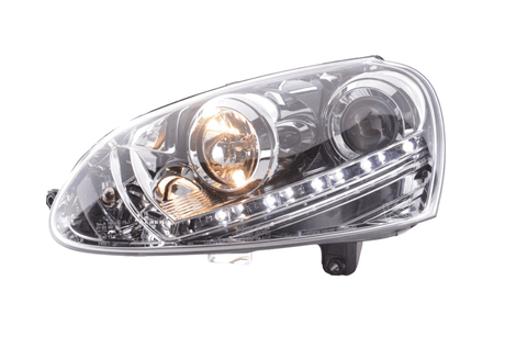Volkswagen Golf 5 Chrome LED Headlights with Daytime Running Lights (2003 - 2008) - K2 Industries