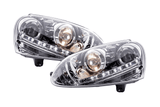 Volkswagen Golf 5 Chrome LED Headlights with Daytime Running Lights (2003 - 2008) - K2 Industries