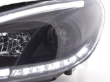 Volkswagen Golf 6 Black LED Headlights with Daytime Running Lights (2008 - 2014) - K2 Industries