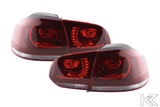 Volkswagen Golf 6 R Style Red LED Taillights Set (2008-2014) - K2 Industries