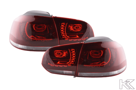 Volkswagen Golf 6 R Style Red LED Taillights Set (2008-2014) - K2 Industries