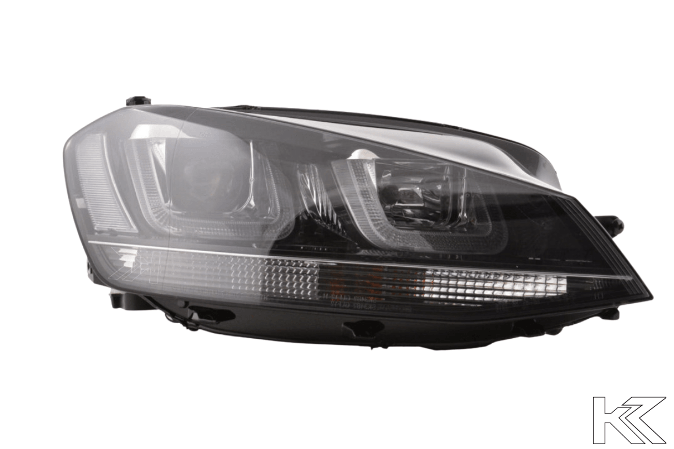 Volkswagen Golf Mk7 Black LED Headlights - R Style Black (12-17) - K2 Industries