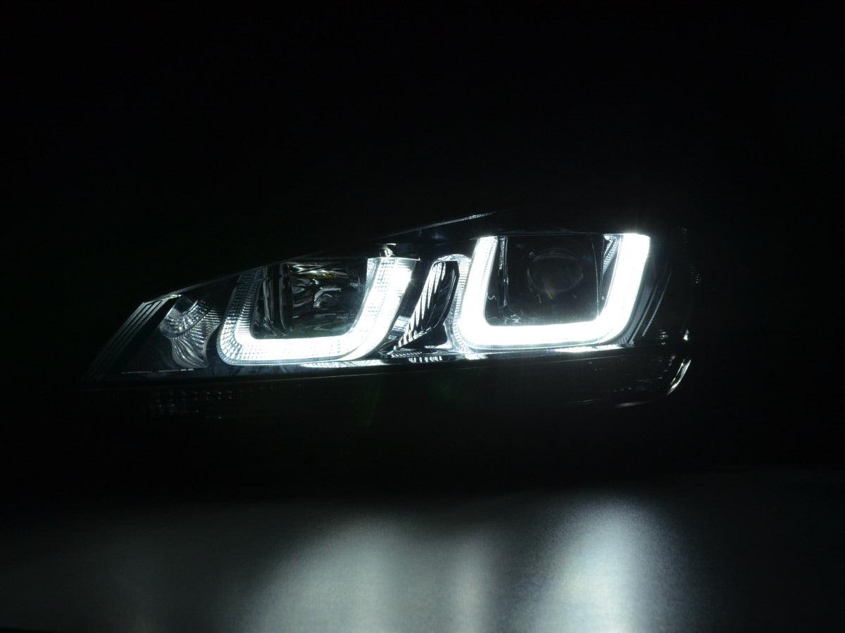 Volkswagen Golf Mk7 Black LED Headlights - R Style Black (12-17) - K2 Industries