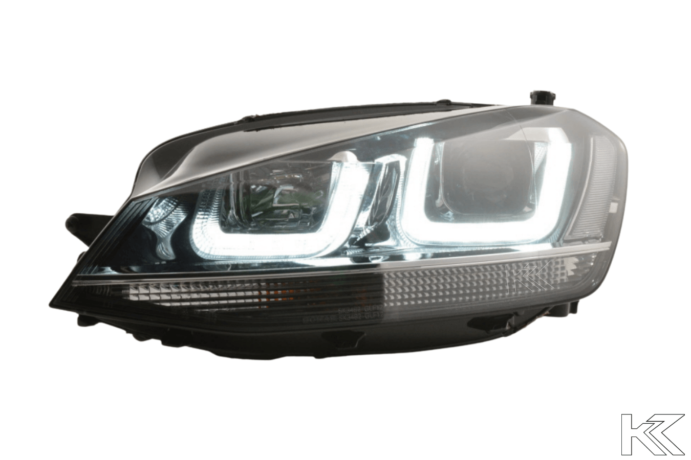 Volkswagen Golf Mk7 Black LED Headlights - R Style Chrome (12-17) - K2 Industries