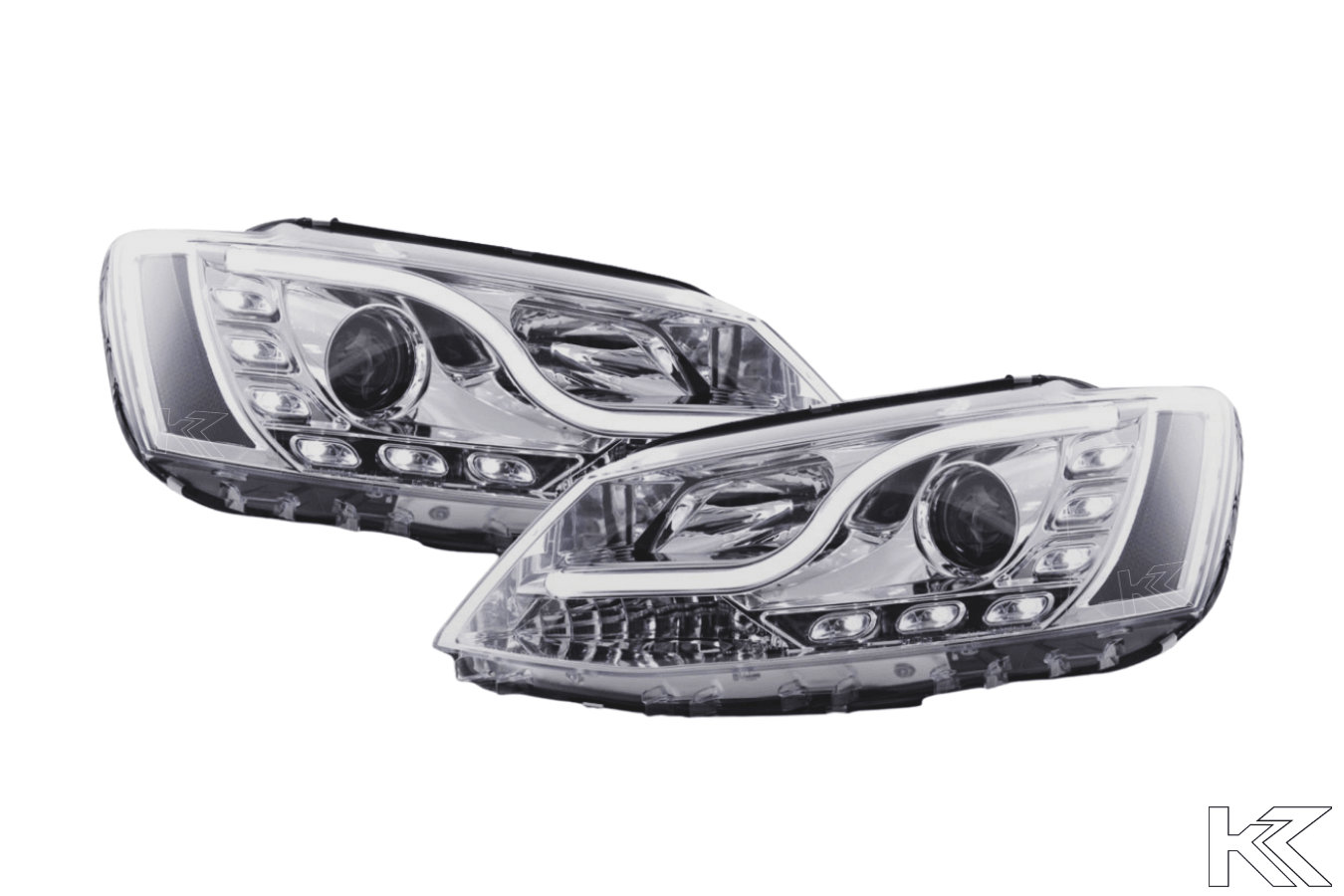 Volkswagen Jetta 6 Chrome LED Headlights with Daytime Running Lights (2011) - K2 Industries