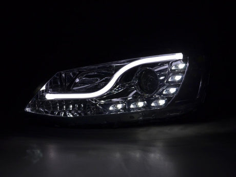 Volkswagen Jetta 6 Chrome LED Headlights with Daytime Running Lights (2011-2018) - K2 Industries
