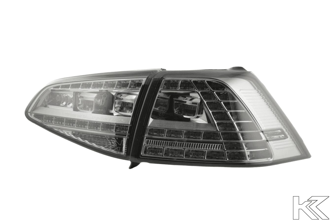 Volkswagen MK7 Golf/GTI/R - Chrome/Smoke LED Tail Lights For Halogen Models (12-17) - K2 Industries