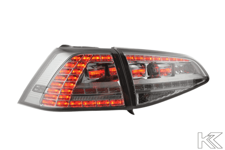 Volkswagen MK7 Golf/GTI/R - Chrome/Smoke LED Tail Lights For Halogen Models (2012-2017) - K2 Industries