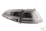 Volkswagen MK7 Golf/GTI/R - Clear/Black LED Tail Lights for Halogen Models (2012-2017) - K2 Industries