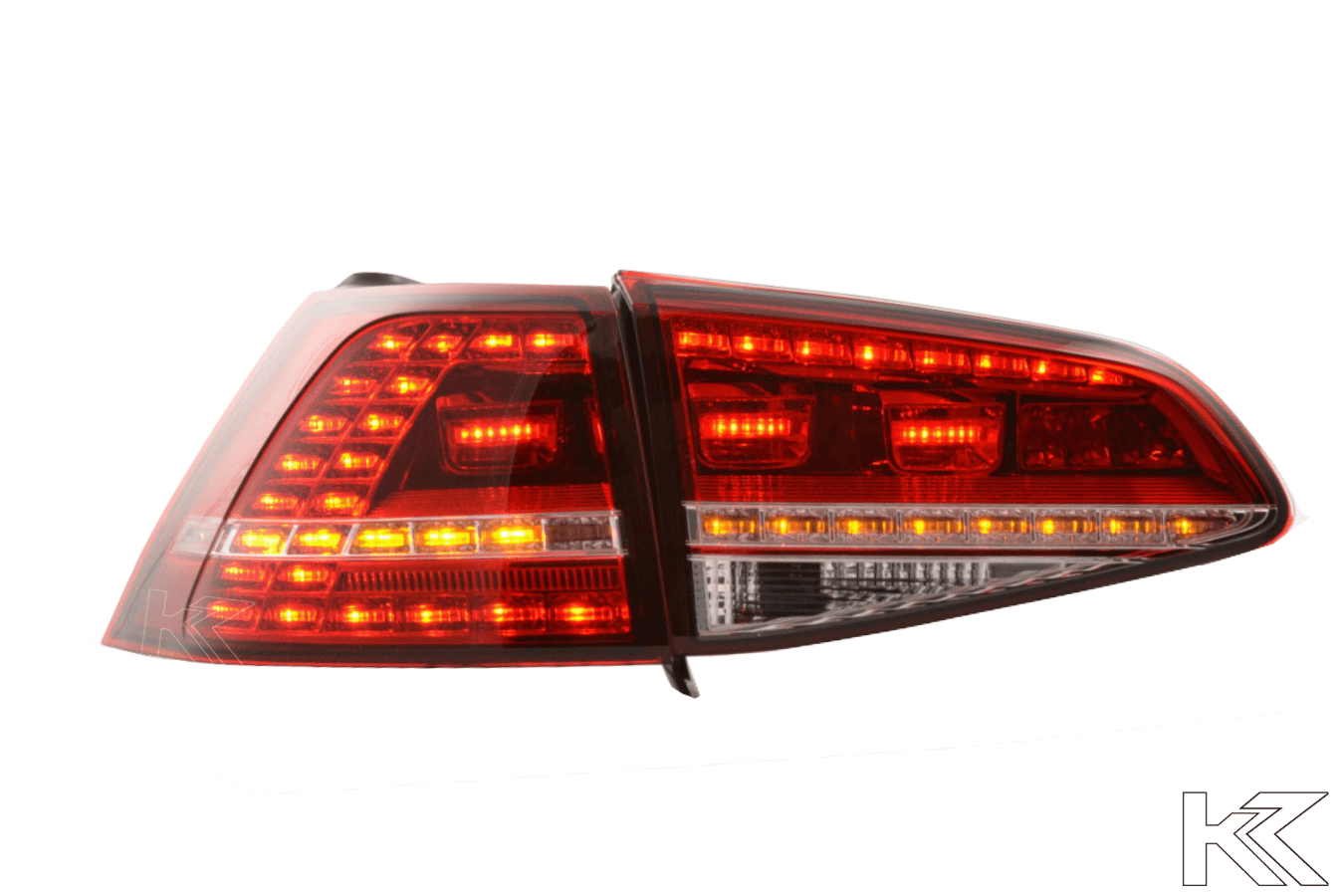 Volkswagen MK7 Golf/GTI/R Red LED Tail Lights (12-17) - K2 Industries