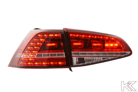 Volkswagen MK7 Golf/GTI/R Red LED Tail Lights (12-17) - K2 Industries