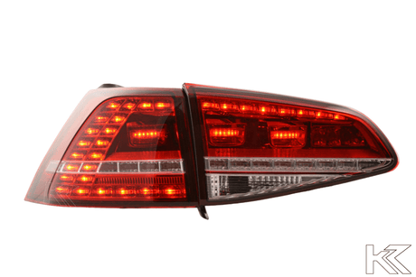 Volkswagen MK7 Golf/GTI/R Red LED Tail Lights (12-17) - K2 Industries