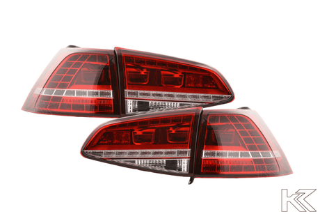 Volkswagen MK7 Golf/GTI/R Red LED Tail Lights (12-17) - K2 Industries