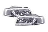 Volkswagen Passat (B5 / 3B) Chrome LED Headlights with Daytime Running Lights (1997 - 2000) - K2 Industries