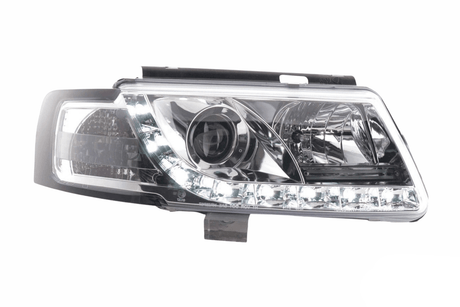 Volkswagen Passat (B5 / 3B) Chrome LED Headlights with Daytime Running Lights (1997 - 2000) - K2 Industries