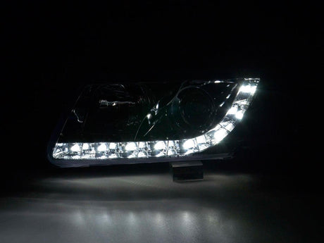Volkswagen Passat (B5 / 3B) Chrome LED Headlights with Daytime Running Lights (1997 - 2000) - K2 Industries