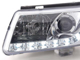 Volkswagen Passat (B5 / 3B) Chrome LED Headlights with Daytime Running Lights (1997 - 2000) - K2 Industries