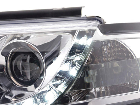 Volkswagen Passat (B5 / 3B) Chrome LED Headlights with Daytime Running Lights (1997 - 2000) - K2 Industries