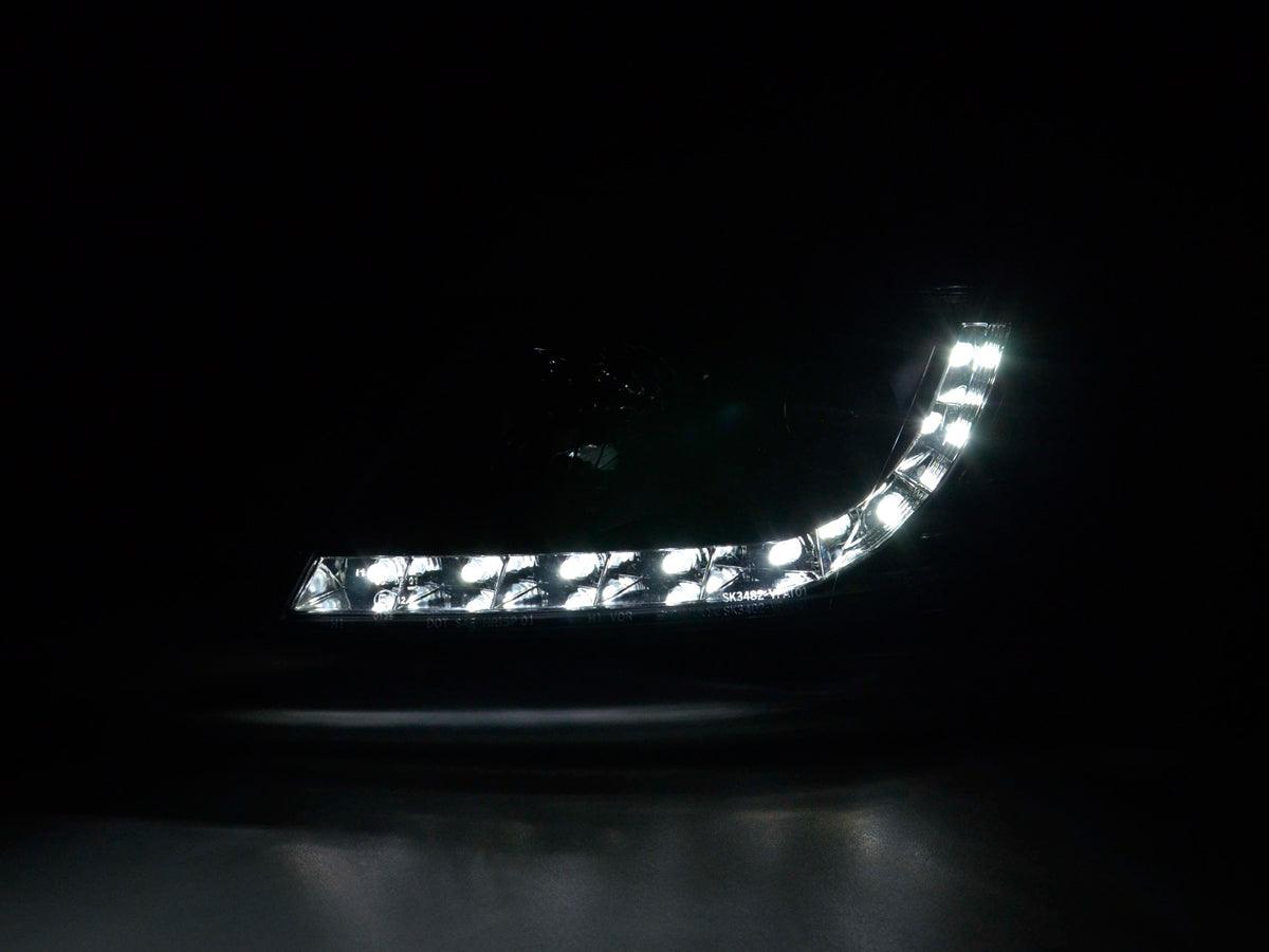 Volkswagen Passat (B5 / 3BG) Black LED Headlights with Daytime Running Lights (2000 - 2005) - K2 Industries