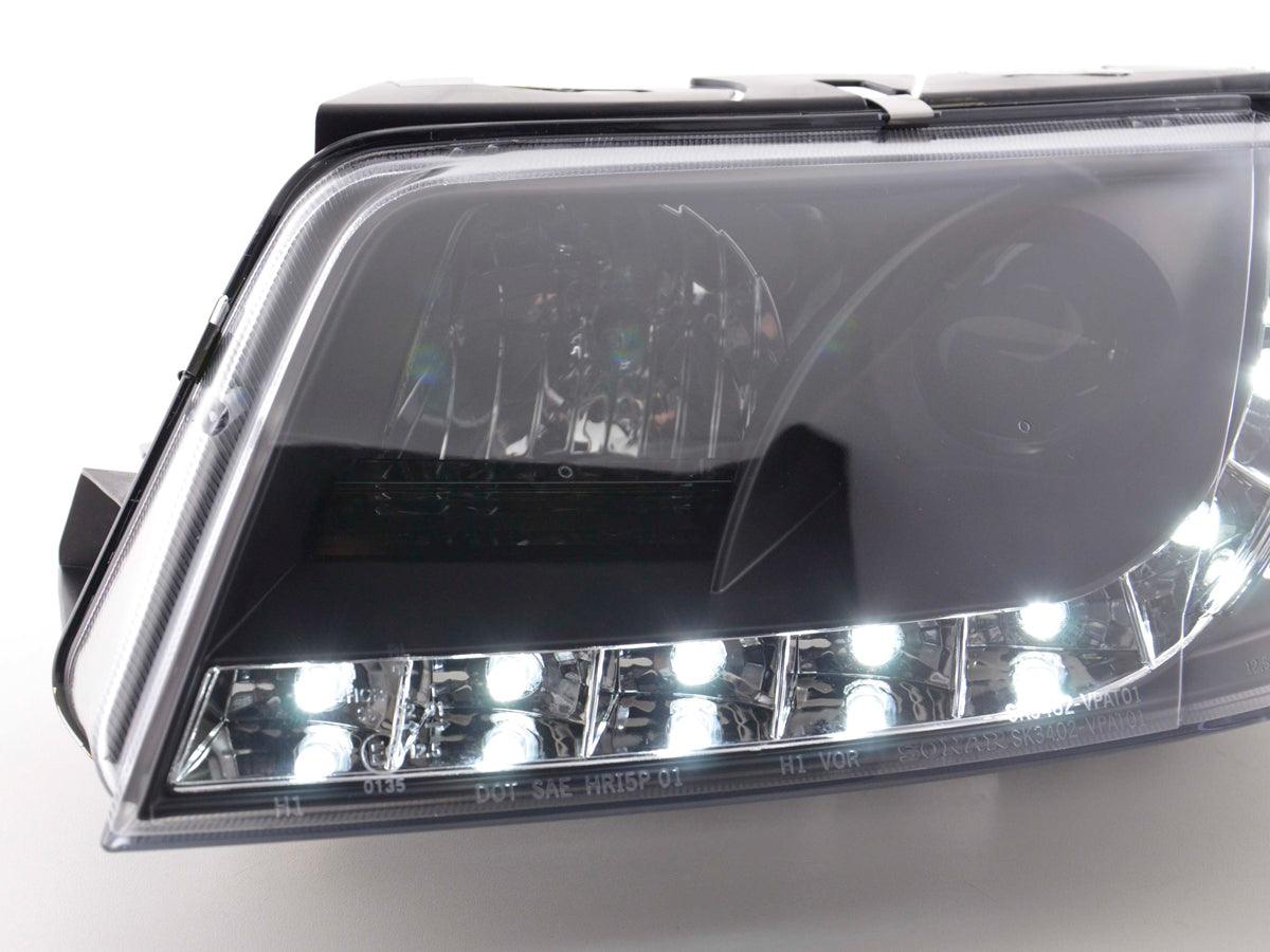 Volkswagen Passat (B5 / 3BG) Black LED Headlights with Daytime Running Lights (2000 - 2005) - K2 Industries