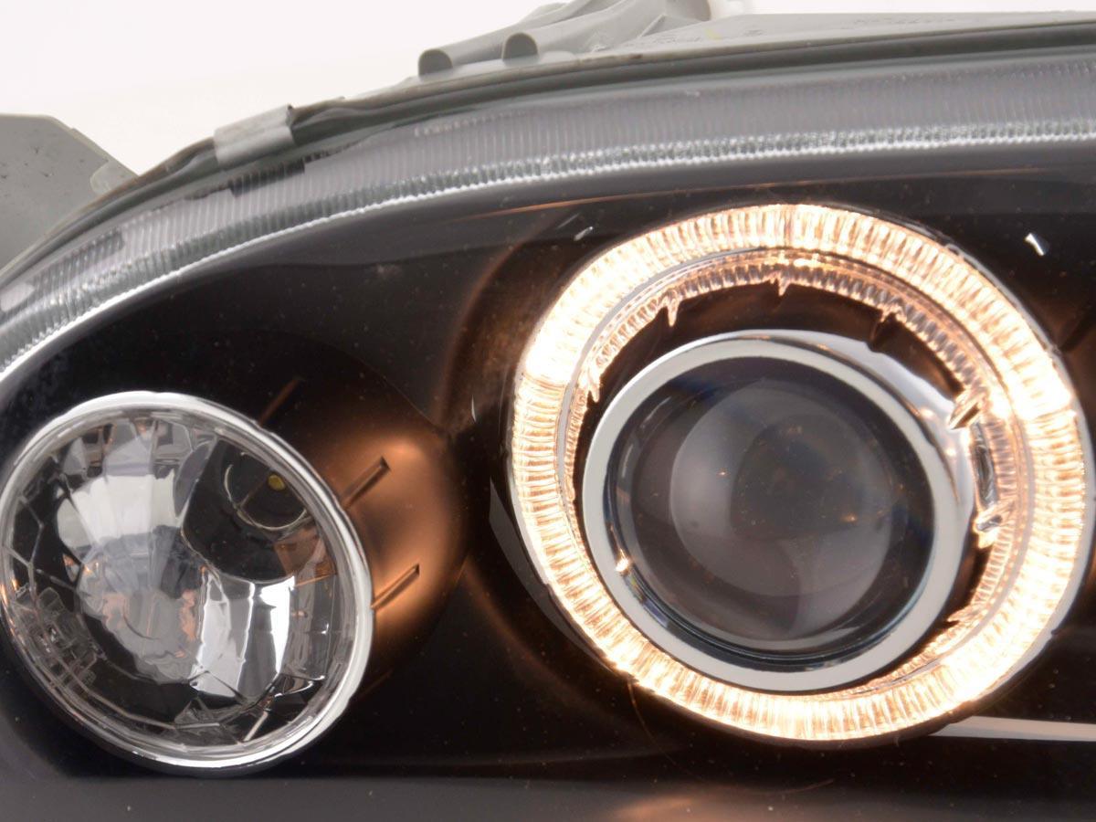 VW Golf 3 type 1HXO, 1 EXO Black Angel Eye Headlights (1991-1997) - K2 Industries